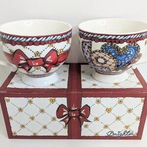 NWT IOB Brighton VIP set of two LOVE coffee / tea mugs